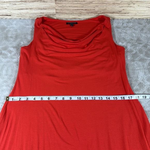 Eileen Fisher Womens Orange Coral Asymmetrical Hem Sleeveless Dress Sz PP 0-2 - Picture 8 of 13